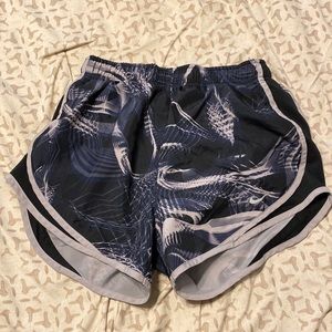 Gray and black Nike shorts